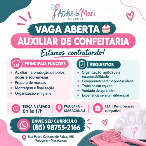 Auxiliar de Confeitaria