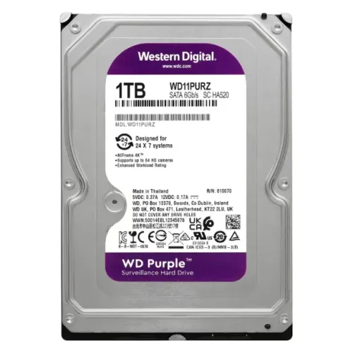 HD Western Digital WD Purple Surveillance 1TB