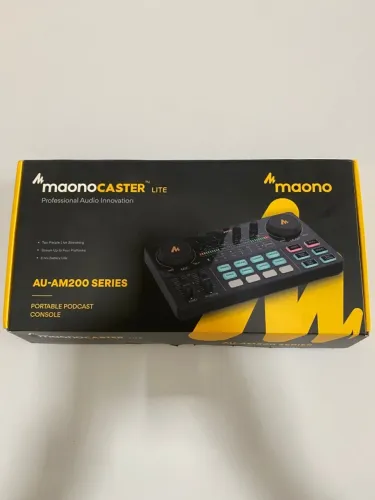 Mixer estúdio de podcast lite, maonocaster, AU-AM200, Maono CX 1 UN