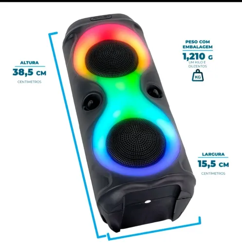 Caixa bluetooth RGB 