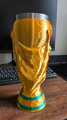 TAÇA DA COPA PERSONALIZADA, COM COMPARTIMENTO PARA COPO