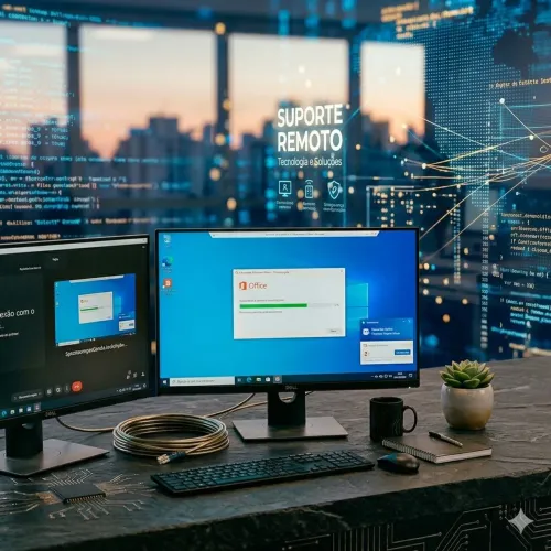 Suporte remoto na instalação de softwares e Office
