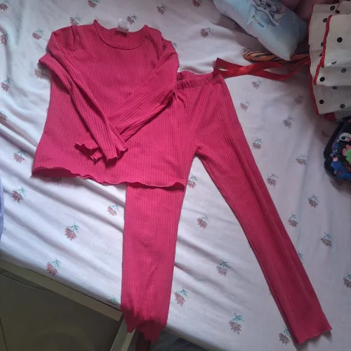Conjunto de frio rosa menina 6 anos