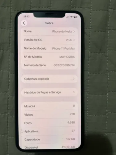 iPhone 11 Pro Max 512GB Super Novo