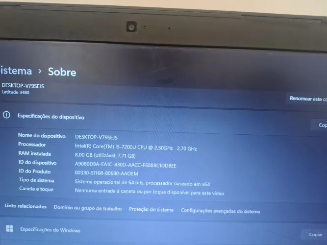 Notebook Dell Latitude 3480