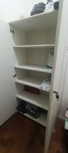 Armário multiuso branco duas portas resistente