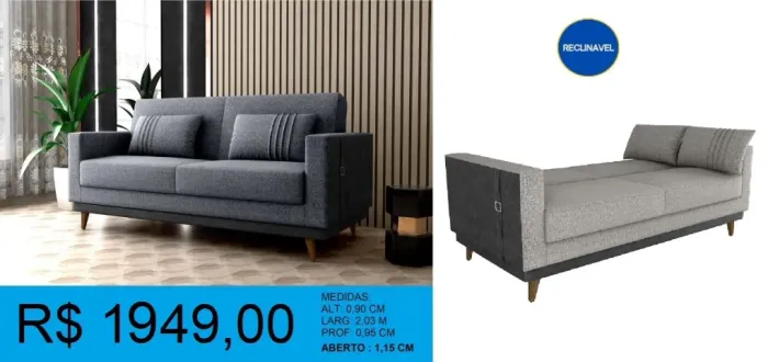 SOFÁ CAMA PRONTA ENTREGA - PARCELAMOS SEM JUROS