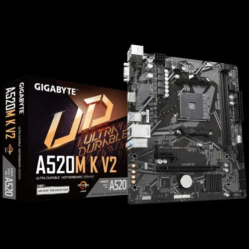 Placa-Mãe Gigabyte A520M K V2 AM4 Nova Lacrada