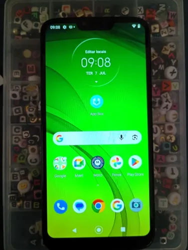 Celular moto G7 Power 64 gigas semi novo bateria e entrada carregador bons