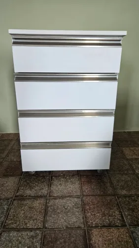 Gaveteiro Branco MDF com chave