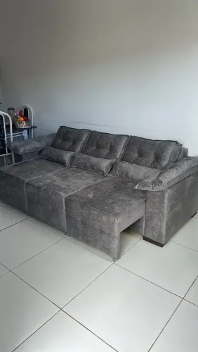Sofá retrátil 2,50m pronta entrega, contato 98- *