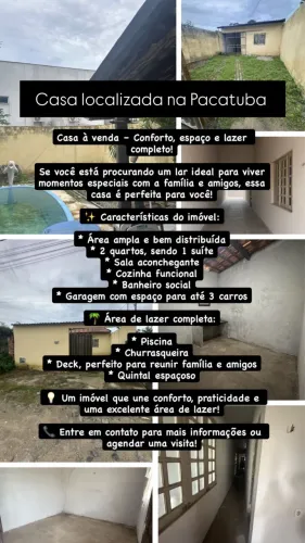 Vendo casa na pacatuba com piscina 