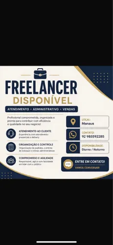 DISPONÍVEL PRA FREELANCER