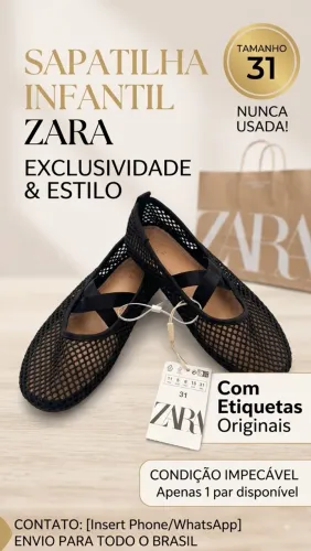 Sapatilha Zara nova 