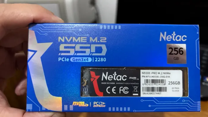 Ssd 256 Nvme novo caixa Netac