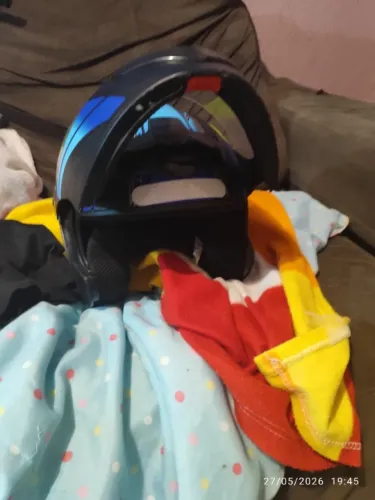 Capacete Robocop Escamoteável tamanho 56