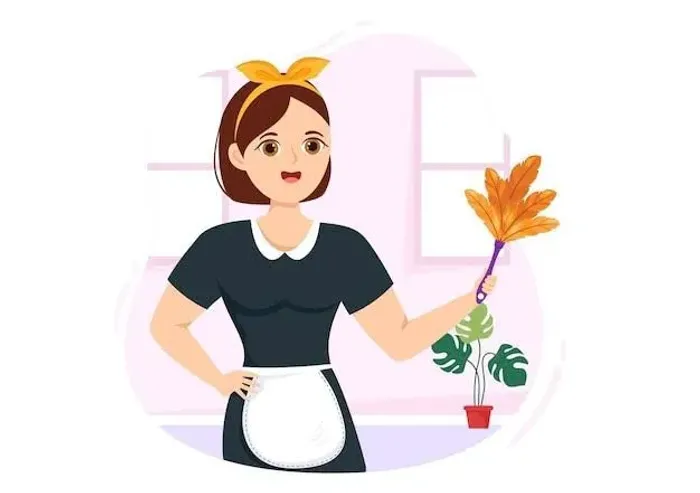 Empregada doméstica e cuidadora de idosos.