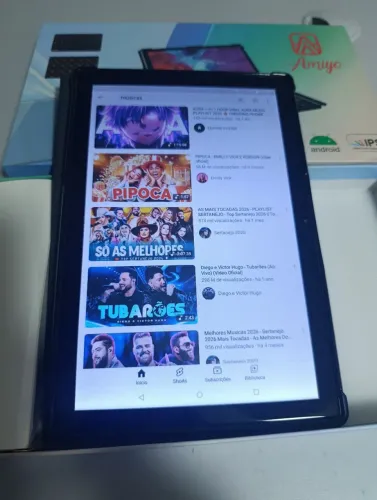 Tablet Android 14 tela 10 com kit capa, teclado bluetooth na caixa