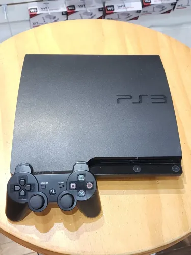 Ps3 slim de 320gb com 1 controle e jogos
