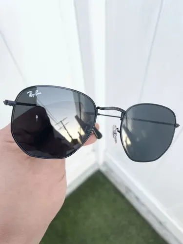 Ray ban hexagonal preto grande 54mm rb3548 preto oculos de sol masculino 
