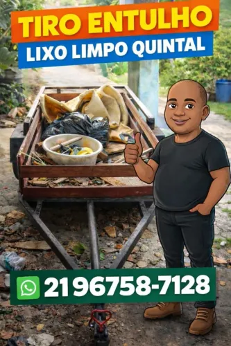 Tiro entulho e descarte limpeza de quintal 