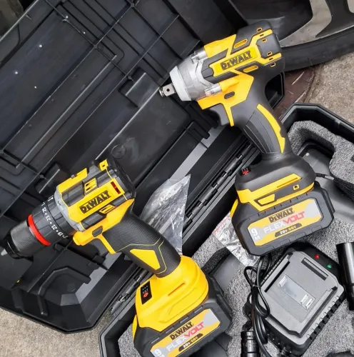 PROMOÇÃO KIT 2 MÁQUINAS CHAVE DE IMPACTO + PARAFUSADEIRA 20V DEWALT COMPLETO 
