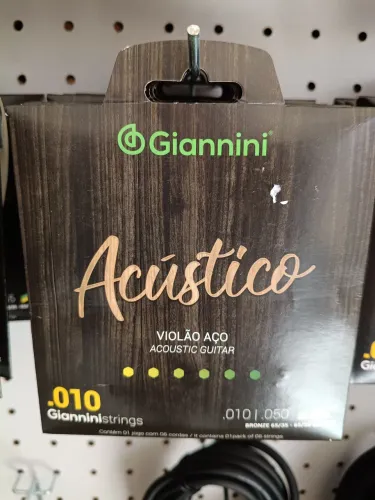 Jogo cordas para violao aço (loja)