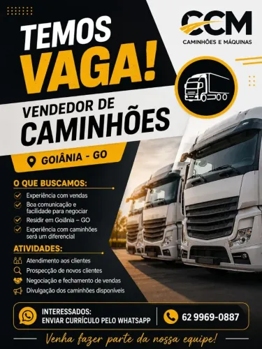 Vaga para vendedor de Caminhões