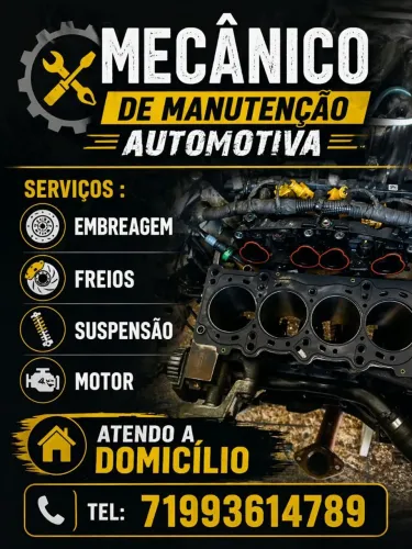 Mecânico de maturação automotivo a domicílio e na oficina