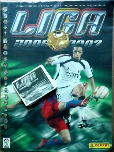 Álbum Campeonato Espanhol 2006/07 vazio + 46 figurinhas soltas para colar