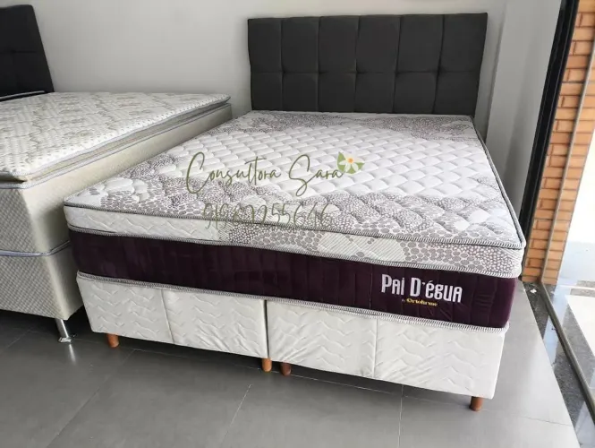 CAMA BOX QUEEN 1.98X1.58 EXCELENTE QUALIDADE E ACABAMENTO IMPECÁVEL