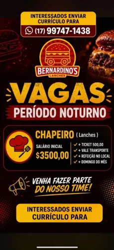 Ambos os sexos, período noturno