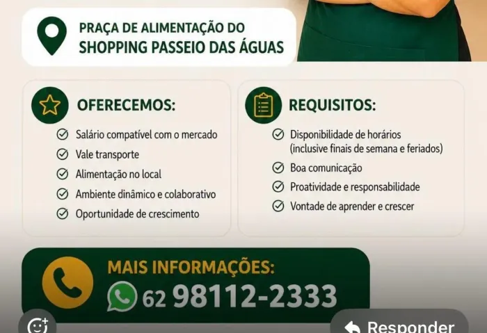 VAGA DE EMPREGO?