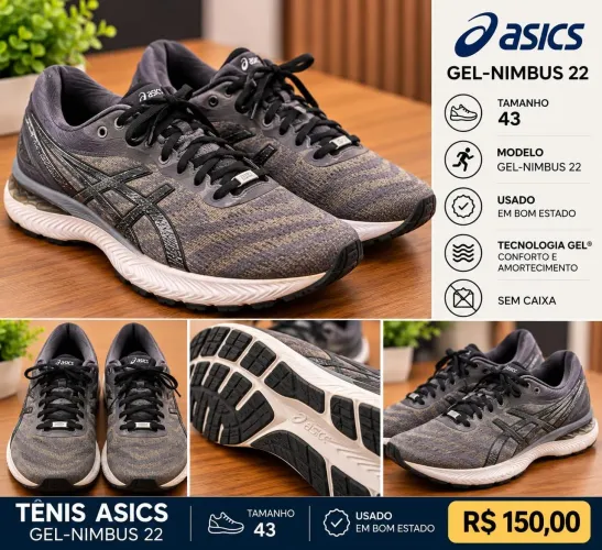 Tênis Asics Gel Nimbus 22 Tamanho 43
