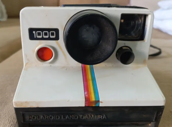 Câmera fotográfica polaroid land 1000 não funciona máquina fotográfica foto enfeite