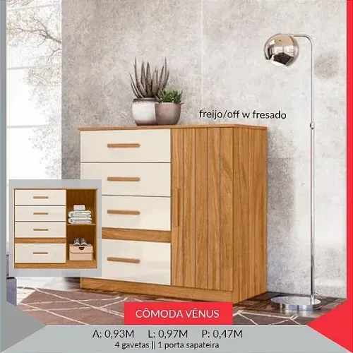 Cômoda Sapateira c/ 4 gavetas //OFERTA