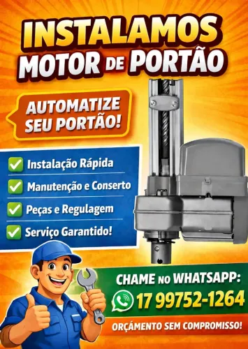 motor de portão ppa basculante já instalado em até 12x