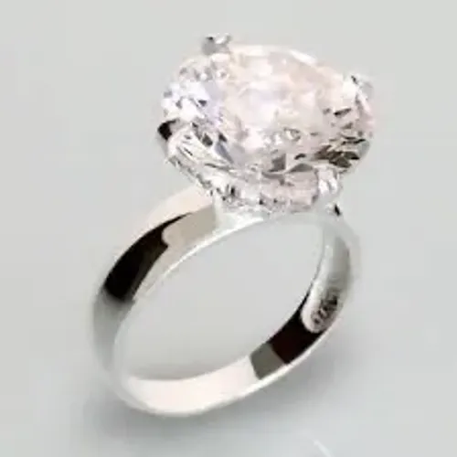 Anel Prata 950 Aro 6 mm Pedra Zircônia 10 mm Pedras todas Cores