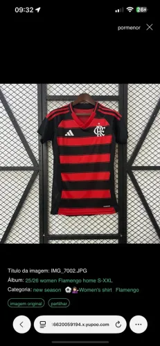 Camisa Flamengo I 25/26 s/n Torcedor Adidas Feminina - Preto