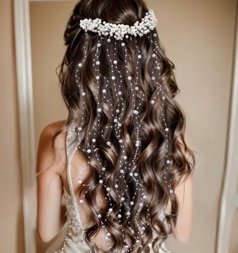 Acessório de cabelo de noiva
