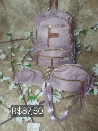Kit de bolsas com mochila pequena
