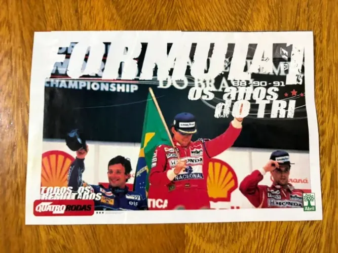 Ayrton Senna Os Anos do Tri encarte especial da Quatro Rodas