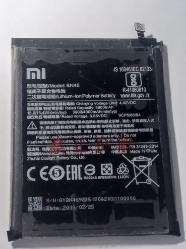 Bateria celular xiaomi Redmi 7/ note 6 / note 8 BN46 4000mah original 