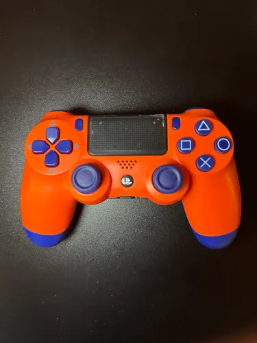 Controle Laranja e Azul PS4