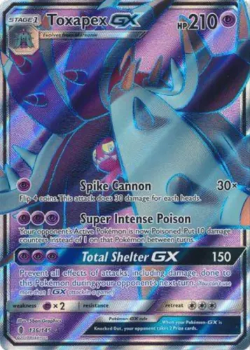 Carta pokémon Toxapex GX 136/145