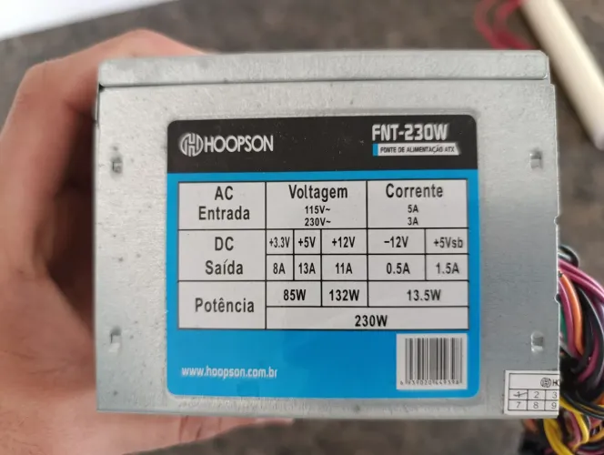 Fonte 230W p/ Pc de Escritório 