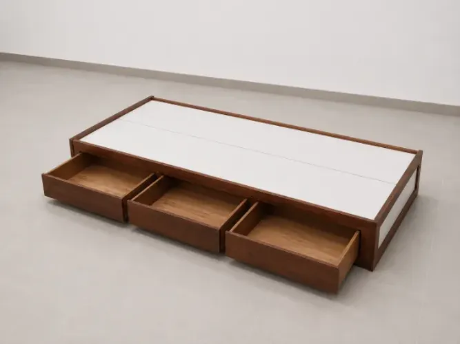 cama de solteiro com rodinhas