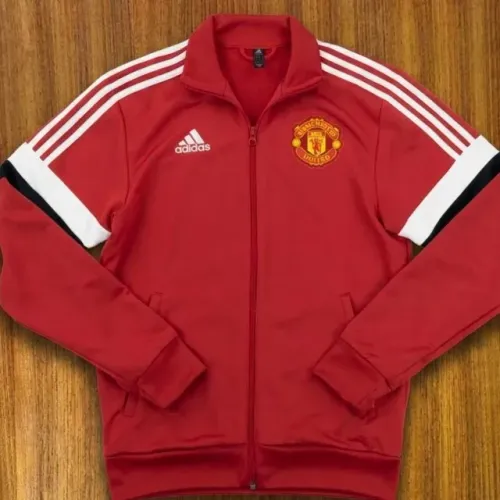 jaqueta original 2021 2022 manchester united adidas vermelha tamanho p