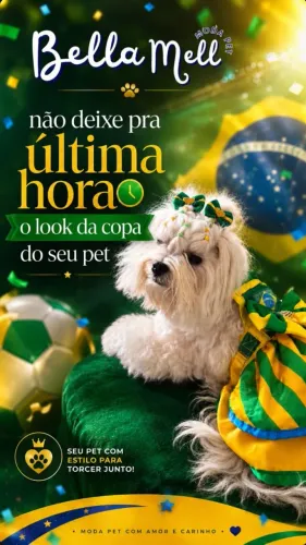 Roupa da copa para pet