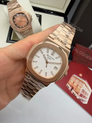 Relógio Patek Rosé Clone + Caixa Patek